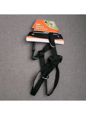 Meijer adjustable‎ step-in harness black dog pet chest 3/4" x 20-28" sz …